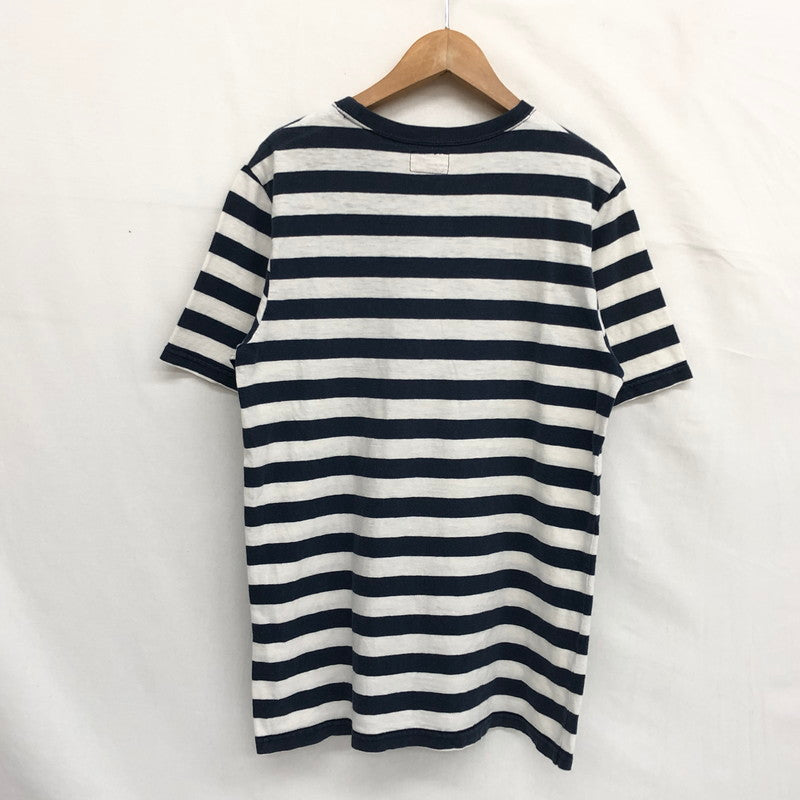 【現状渡し品】【メンズ】 The REAL McCOY'S ザリアルマッコイズ S/S Tee ショートスリーブ Tシャツ 半袖 トップス 145-250525-hn-03-fur サイズ：38 カラー：ネイビー/ホワイト 万代Net店