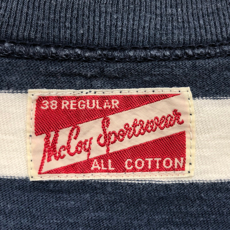 【現状渡し品】【メンズ】 The REAL McCOY'S ザリアルマッコイズ S/S Tee ショートスリーブ Tシャツ 半袖 トップス 145-250525-hn-03-fur サイズ：38 カラー：ネイビー/ホワイト 万代Net店