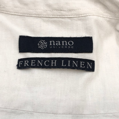 【中古品】【メンズ】 NANO UNIVERSE ナノユニバース FRENCH LINEN L/S SHIRT フレンチリネン 長袖シャツ カジュアルシャツ トップス 147-260722-hn-10-fur サイズ：S カラー：ホワイト 万代Net店