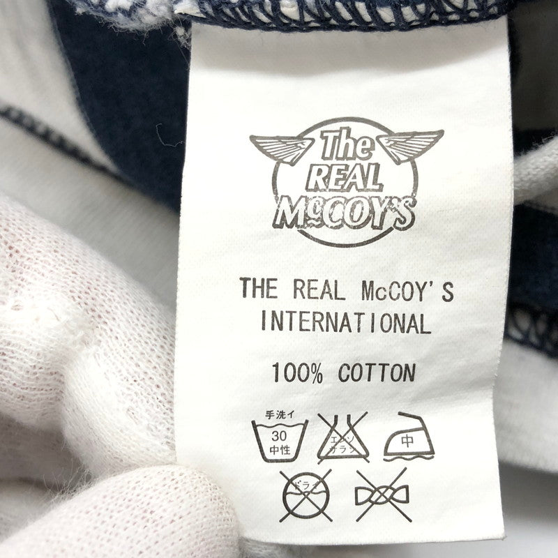 【現状渡し品】【メンズ】 The REAL McCOY'S ザリアルマッコイズ S/S Tee ショートスリーブ Tシャツ 半袖 トップス 145-250525-hn-03-fur サイズ：38 カラー：ネイビー/ホワイト 万代Net店