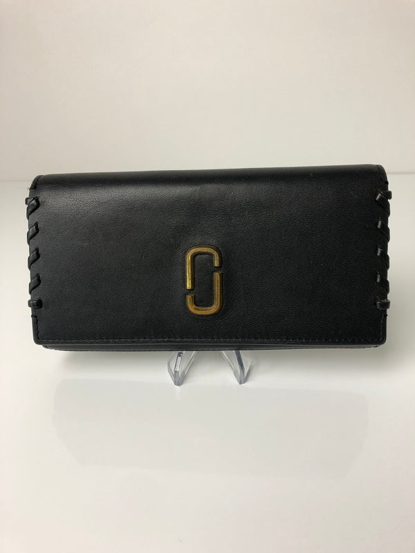 【中古品】【レディース】 MARC JACOBS マークジェイコブス DOUBLE J ダブルJ レザーロングウォレット 長財布 200-260607-SH-19-hon カラー：ブラック 万代Net店