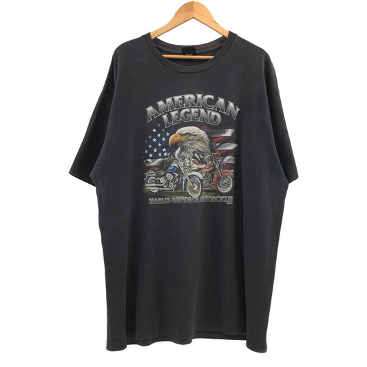 【現状渡し品】【メンズ】 HARLEY DAVIDSON ハーレーダビッドソン c2015 ”AMERICAN LEEND” TEE 半袖Tシャツ トップス 146-260504-hn-08-fur サイズ：XXL カラー：ブラック 万代Net店
