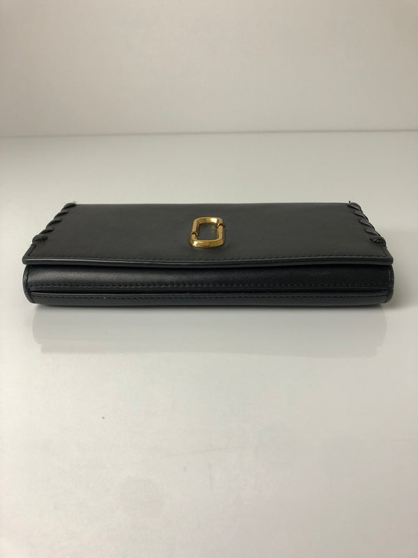 【中古品】【レディース】 MARC JACOBS マークジェイコブス DOUBLE J ダブルJ レザーロングウォレット 長財布 200-260607-SH-19-hon カラー：ブラック 万代Net店