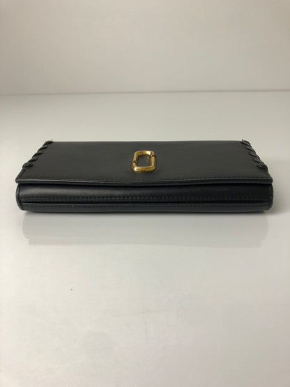 【中古品】【レディース】 MARC JACOBS マークジェイコブス DOUBLE J ダブルJ レザーロングウォレット 長財布 200-260607-SH-19-hon カラー：ブラック 万代Net店