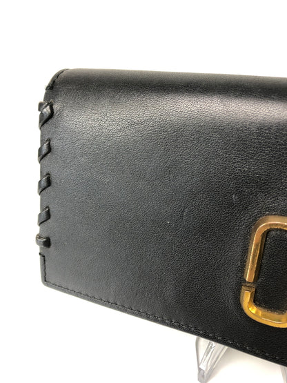 【中古品】【レディース】 MARC JACOBS マークジェイコブス DOUBLE J ダブルJ レザーロングウォレット 長財布 200-260607-SH-19-hon カラー：ブラック 万代Net店
