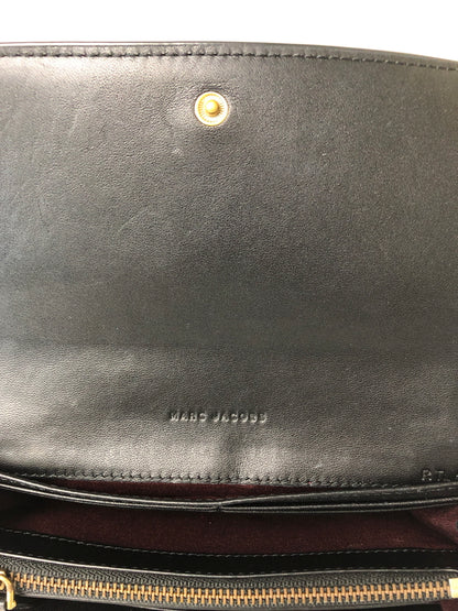 【中古品】【レディース】 MARC JACOBS マークジェイコブス DOUBLE J ダブルJ レザーロングウォレット 長財布 200-260607-SH-19-hon カラー：ブラック 万代Net店