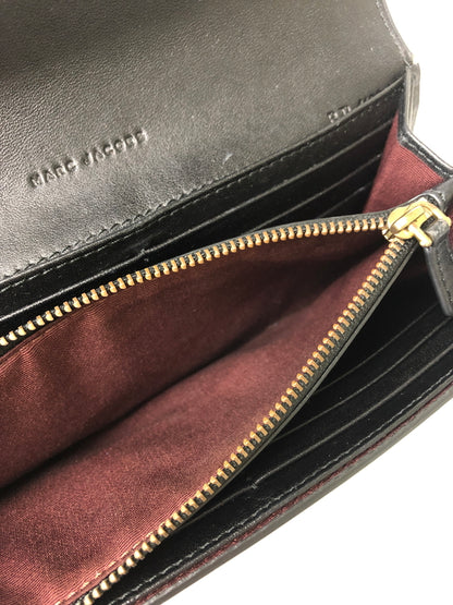 【中古品】【レディース】 MARC JACOBS マークジェイコブス DOUBLE J ダブルJ レザーロングウォレット 長財布 200-260607-SH-19-hon カラー：ブラック 万代Net店