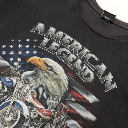 【現状渡し品】【メンズ】 HARLEY DAVIDSON ハーレーダビッドソン c2015 ”AMERICAN LEEND” TEE 半袖Tシャツ トップス 146-260504-hn-08-fur サイズ：XXL カラー：ブラック 万代Net店