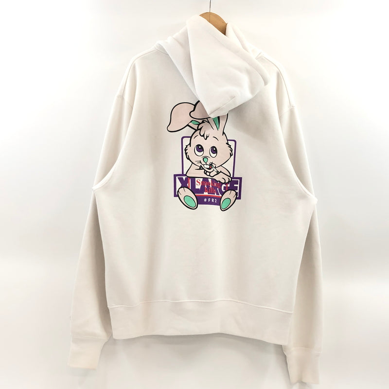 【中古品】【メンズ】 FR2 エフアールツー × XLARGE エクストララージ SMOKING RABBIT PRINT HOODIE スモーキングラビット プリントフーディー パーカー スウェット トップス 142-261015-hn-07-fur サイズ：XL カラー：ホワイト 万代Net店