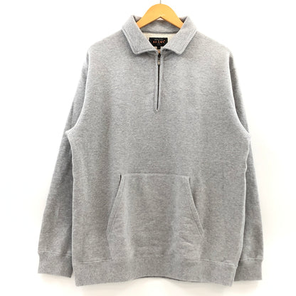 【中古品】【メンズ】 BEAMS PLUS ビームスプラス SWEAT HALF ZIP 38-13-0110156 スウェット トレーナー ハーフジップ トップス 147-260722-hn-14-fur サイズ：XL カラー：グレー 万代Net店