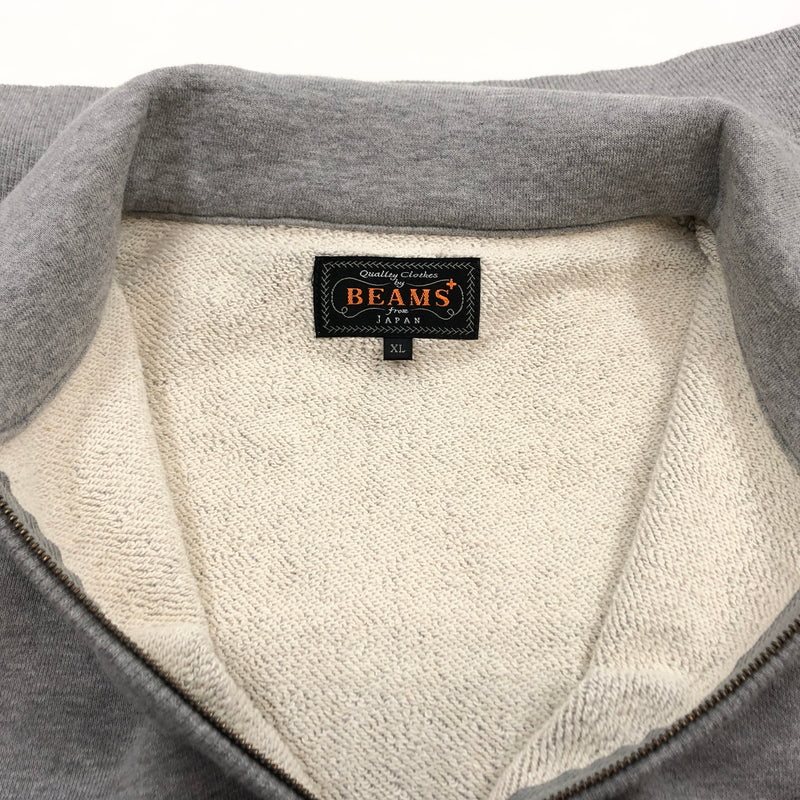【中古品】【メンズ】 BEAMS PLUS ビームスプラス SWEAT HALF ZIP 38-13-0110156 スウェット トレーナー ハーフジップ トップス 147-260722-hn-14-fur サイズ：XL カラー：グレー 万代Net店