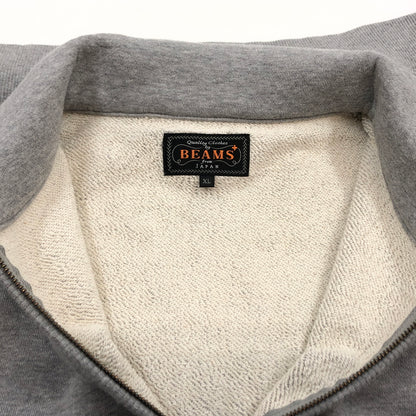 【中古品】【メンズ】 BEAMS PLUS ビームスプラス SWEAT HALF ZIP 38-13-0110156 スウェット トレーナー ハーフジップ トップス 147-260722-hn-14-fur サイズ：XL カラー：グレー 万代Net店
