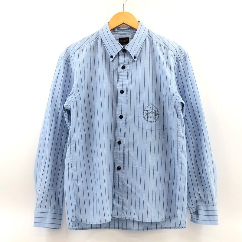 【中古品】【メンズ】 TENDERLOIN テンダーロイン STRIPE L/S SHIRT 長袖ストライプシャツ カジュアルシャツ トップス 145-260723-hn-01-fur サイズ：M カラー：ブルー系 万代Net店