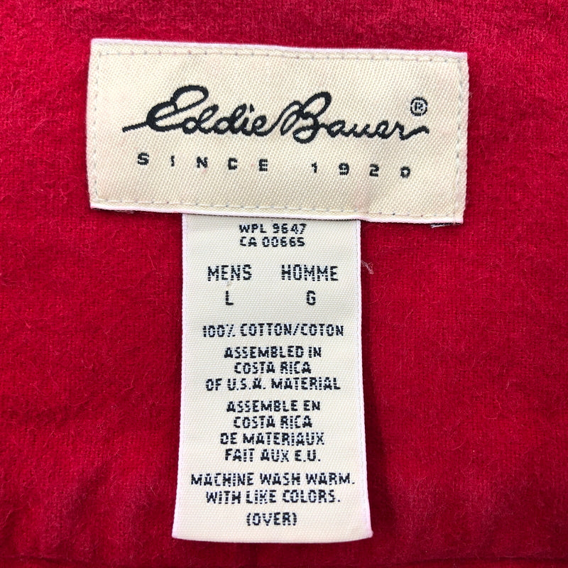 【現状渡し品】【メンズ】 EDDIE BAUER エディー・バウアー LS CHAMOIS CLOTH SHIRT 長袖 シャモアクロスシャツ カジュアルシャツ トップス 146-261015-hn-11-fur サイズ：L カラー：レッド 万代Net店