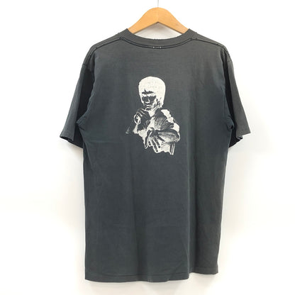 【ジャンク品】【メンズ】 UNITED SPORTS ユナイテッドスポーツ 90S "BRUCE LEE" PRINT S/S TEE 両シングル USA製 ブルース・リー プリント 半袖Tシャツ トップス 146-260723-hn-03-fur サイズ：L カラー：チャコール系 万代Net店