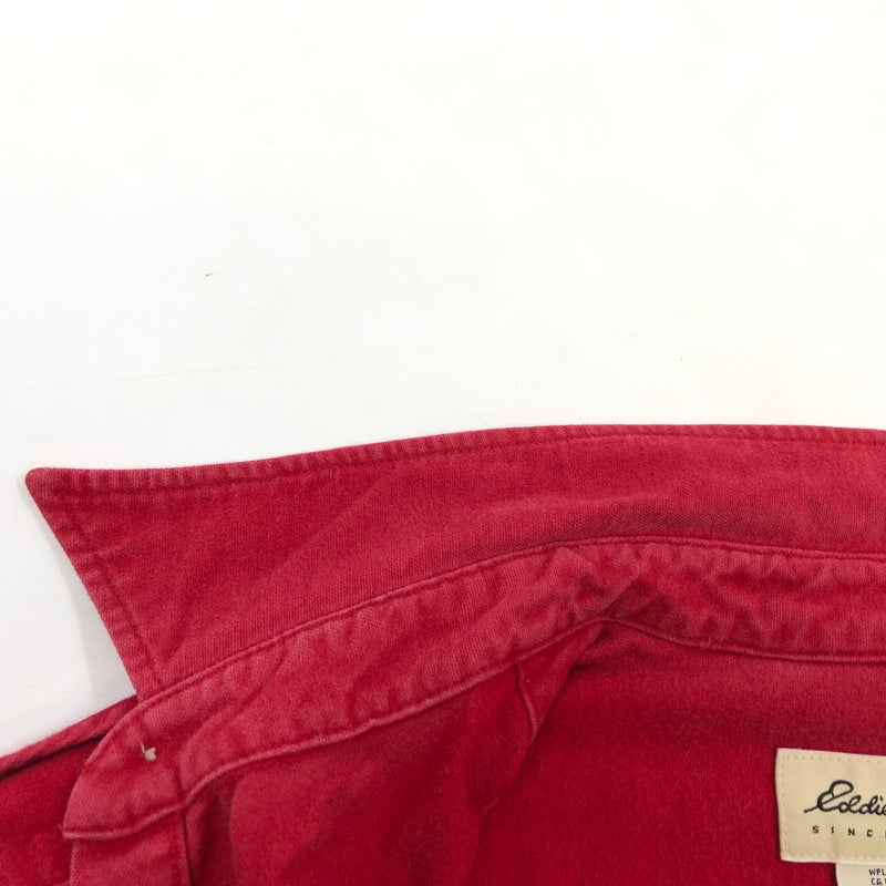 【現状渡し品】【メンズ】 EDDIE BAUER エディー・バウアー LS CHAMOIS CLOTH SHIRT 長袖 シャモアクロスシャツ カジュアルシャツ トップス 146-261015-hn-11-fur サイズ：L カラー：レッド 万代Net店