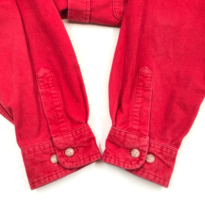【現状渡し品】【メンズ】 EDDIE BAUER エディー・バウアー LS CHAMOIS CLOTH SHIRT 長袖 シャモアクロスシャツ カジュアルシャツ トップス 146-261015-hn-11-fur サイズ：L カラー：レッド 万代Net店
