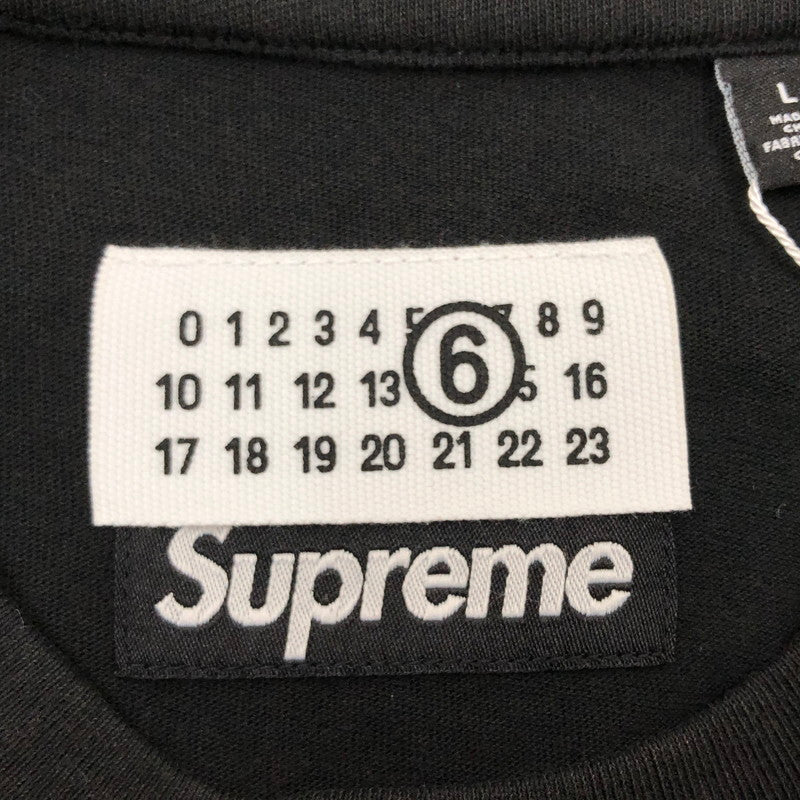 【中古品】【メンズ】 SUPREME シュプリーム x MM6 MAISON MARGIELA メゾンマルジェラ 26SS SPLIT S/S TOP スプリット 半袖Tシャツ トップス 149-260506-hn-02-fur サイズ：6(L) カラー：ブラック 万代Net店