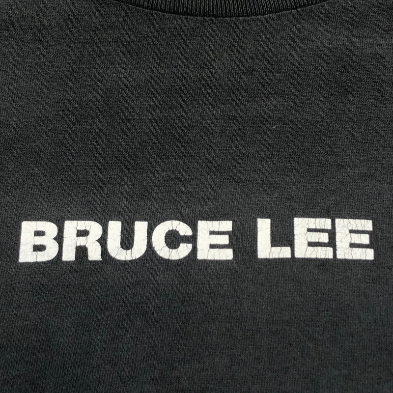 【ジャンク品】【メンズ】 UNITED SPORTS ユナイテッドスポーツ 90S "BRUCE LEE" PRINT S/S TEE 両シングル USA製 ブルース・リー プリント 半袖Tシャツ トップス 146-260723-hn-03-fur サイズ：L カラー：チャコール系 万代Net店
