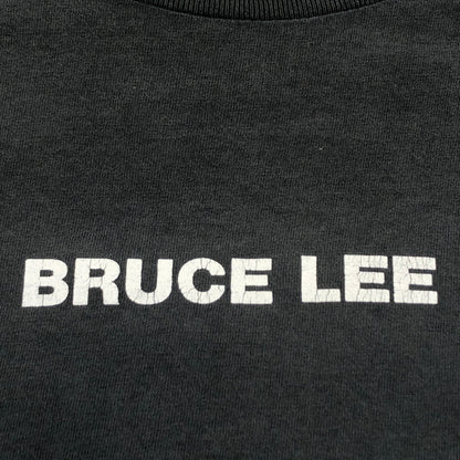 【ジャンク品】【メンズ】 UNITED SPORTS ユナイテッドスポーツ 90S "BRUCE LEE" PRINT S/S TEE 両シングル USA製 ブルース・リー プリント 半袖Tシャツ トップス 146-260723-hn-03-fur サイズ：L カラー：チャコール系 万代Net店