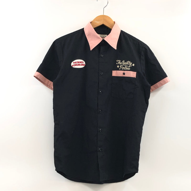 【中古品】【メンズ】 WACKO MARIA ワコマリア BOWLING SHIRT ボウリングシャツ カジュアルシャツ 半袖 トップス 142-260723-hn-04-fur サイズ：S カラー：ブラック/ピンク 万代Net店