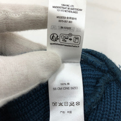 【中古品】【メンズ/レディース】 SUPREME シュプリーム 25SS OLD ENGLISH PRINTED BEANIE オールドイングリッシュ プリント ビーニー ニットキャップ 帽子 185-260506-hn-03-fur サイズ：ONE SIZE(58cm) カラー：ネイビー系 万代Net店