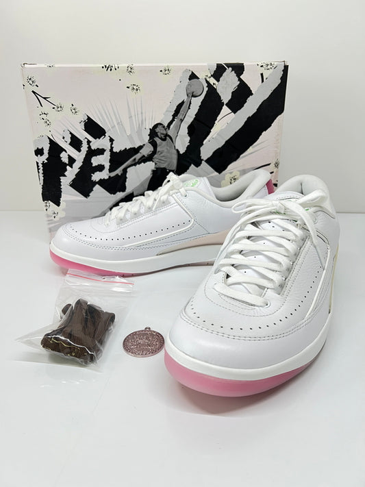 【中古品】【メンズ】 NIKE ナイキ AIR JORDAN 2 LOW CHERRY BLOSSOM FQ3228-100 エアジョーダン2 ロー チェリーブロッサム スニーカー 靴 シューズ 160-260822-SH-10-hon サイズ：27.5cm US9.5 カラー：WHITE / PLAYFUL PINK 万代Net店