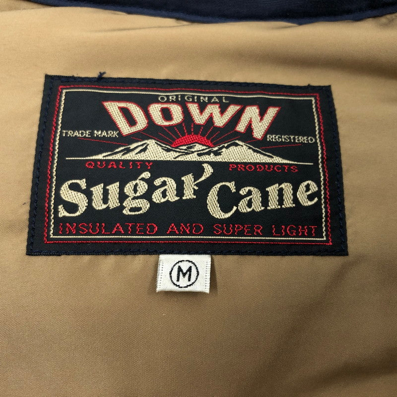 【現状渡し品】【メンズ】 SUGAR CANE シュガーケーン COTTON×NYLON LEATHER YORK DOWN VEST SC12340 コットン×ナイロン レザーヨークダウンベスト アウター 145-260208-hn-06-fur サイズ：M カラー：ネイビー/ブラウン 万代Net店