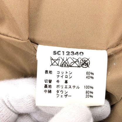 【現状渡し品】【メンズ】 SUGAR CANE シュガーケーン COTTON×NYLON LEATHER YORK DOWN VEST SC12340 コットン×ナイロン レザーヨークダウンベスト アウター 145-260208-hn-06-fur サイズ：M カラー：ネイビー/ブラウン 万代Net店