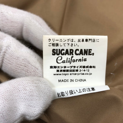 【現状渡し品】【メンズ】 SUGAR CANE シュガーケーン COTTON×NYLON LEATHER YORK DOWN VEST SC12340 コットン×ナイロン レザーヨークダウンベスト アウター 145-260208-hn-06-fur サイズ：M カラー：ネイビー/ブラウン 万代Net店