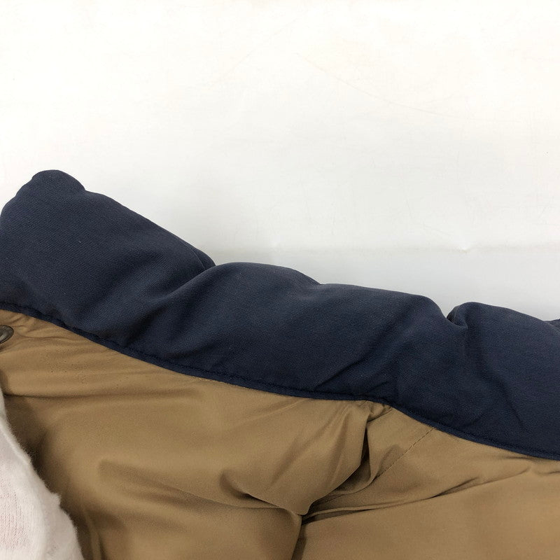 【現状渡し品】【メンズ】 SUGAR CANE シュガーケーン COTTON×NYLON LEATHER YORK DOWN VEST SC12340 コットン×ナイロン レザーヨークダウンベスト アウター 145-260208-hn-06-fur サイズ：M カラー：ネイビー/ブラウン 万代Net店