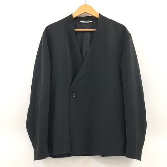 【中古品】【メンズ】 SUAVELE シュアーブル SV-0212 ノーカラーダブルジャケット アウター 147-260723-hn-08-fur サイズ：2 カラー：ブラック 万代Net店