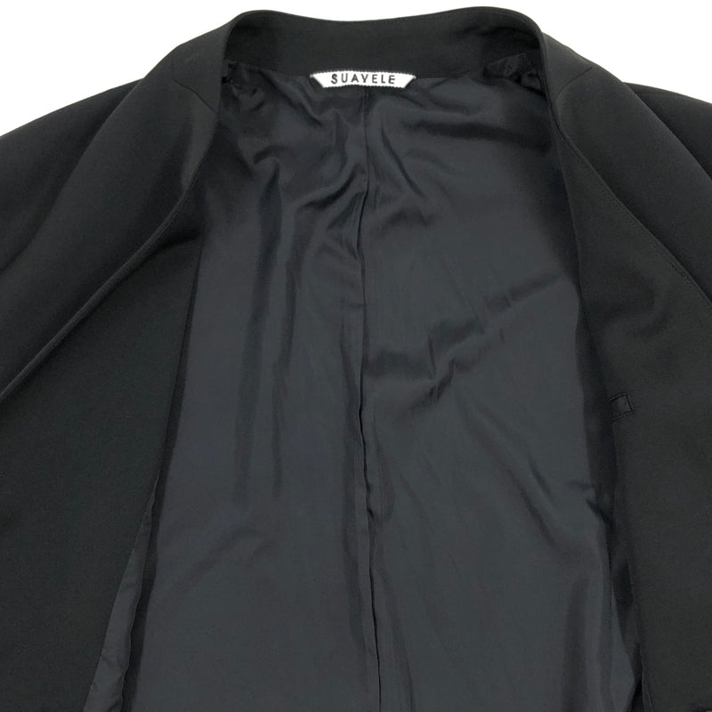 【中古品】【メンズ】 SUAVELE シュアーブル SV-0212 ノーカラーダブルジャケット アウター 147-260723-hn-08-fur サイズ：2 カラー：ブラック 万代Net店