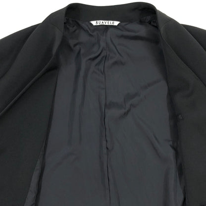 【中古品】【メンズ】 SUAVELE シュアーブル SV-0212 ノーカラーダブルジャケット アウター 147-260723-hn-08-fur サイズ：2 カラー：ブラック 万代Net店
