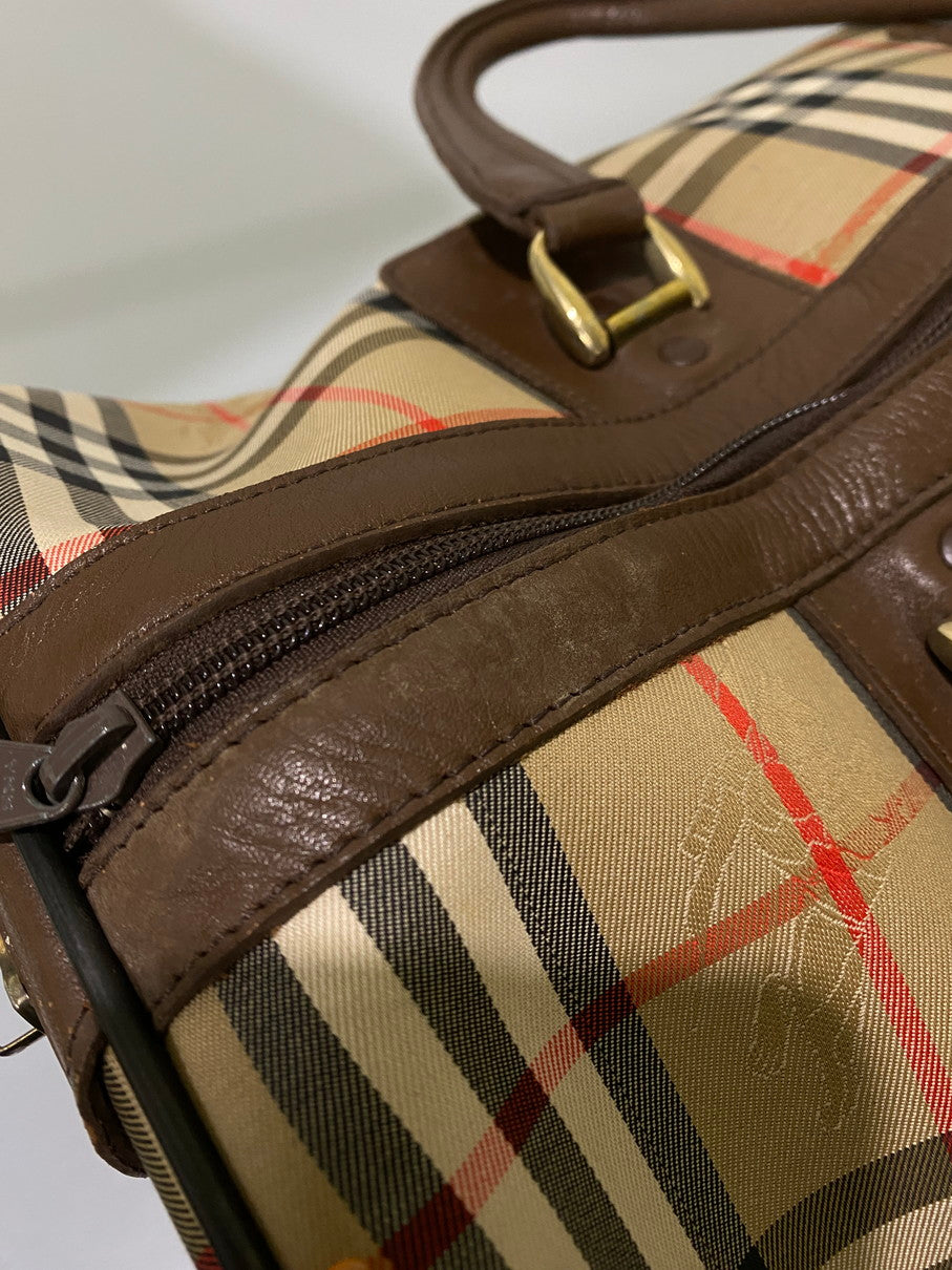 【中古品】【メンズ/レディース】 Burberrys バーバリーズ ノバチェック ヴィンテージ ボストンバッグ カバン 180-251021-jt-05-min カラー：ブラウン系 万代Net店