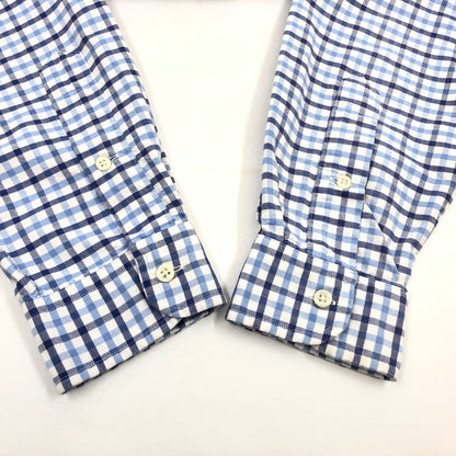 【中古品】【メンズ】 RALPH LAUREN ラルフローレン PONY EMBROIDERY LS BD CHECK SHIRT ポニー エンブロイダリー ボタンダウン 長袖チェックシャツ カジュアルシャツ トップス 147-260506-hn-07-fur サイズ：M カラー：ホワイト/ブルー系 万代Net店