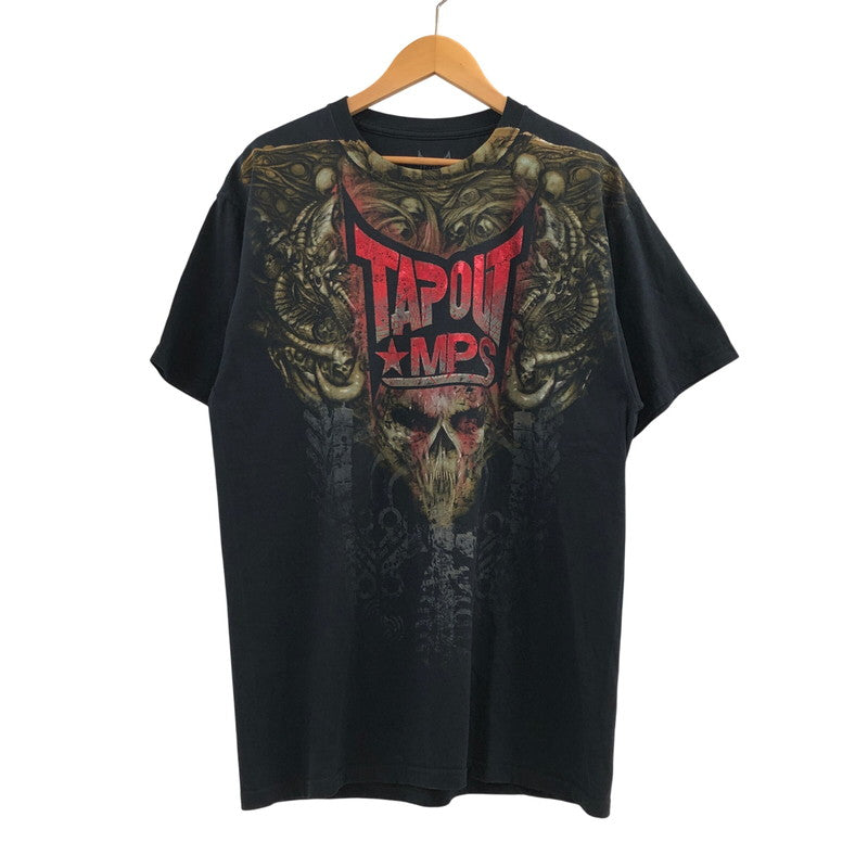 【中古品】【メンズ】 TAPOUT MPS タップアウト SKULL PRINT S/S TEE スカルプリント 半袖Tシャツ トップス 146-260506-hn-08-fur サイズ：L カラー：ブラック 万代Net店