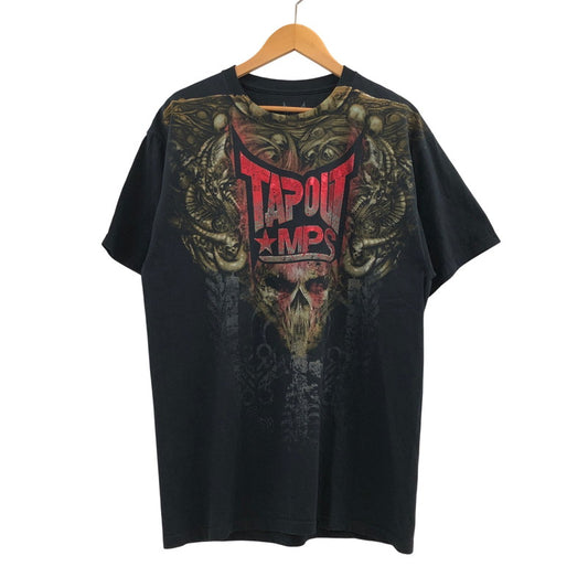 【中古品】【メンズ】 TAPOUT MPS タップアウト SKULL PRINT S/S TEE スカルプリント 半袖Tシャツ トップス 146-260506-hn-08-fur サイズ：L カラー：ブラック 万代Net店