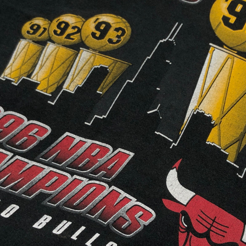 【中古品】【メンズ】 PRO PLAYER プロプレイヤー 90S NBA CHICAGO BULLS S/S TEE 半袖Tシャツ トップス 146-260725-hn-01-fur サイズ：XL カラー：ブラック 万代Net店