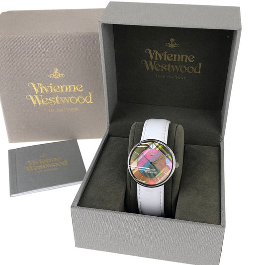 【中古品】【メンズ/レディース】 Vivienne Westwood ヴィヴィアンウエストウッド VV020WH 腕時計 チェック ※電池切れ 182-250624-SY-08-iwa カラー：WHITE チェック文字盤 万代Net店