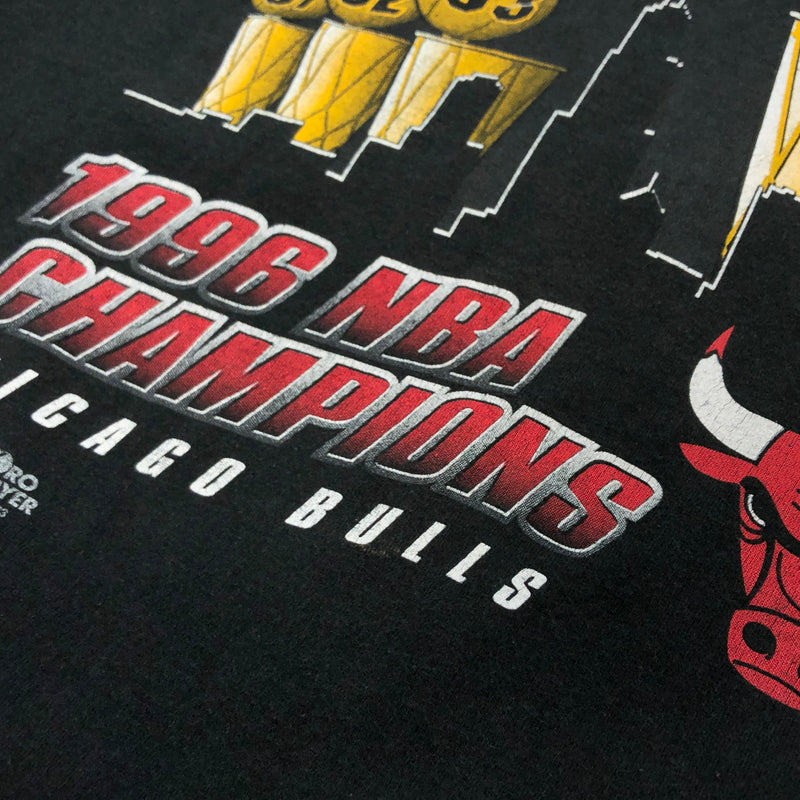【中古品】【メンズ】 PRO PLAYER プロプレイヤー 90S NBA CHICAGO BULLS S/S TEE 半袖Tシャツ トップス 146-260725-hn-01-fur サイズ：XL カラー：ブラック 万代Net店