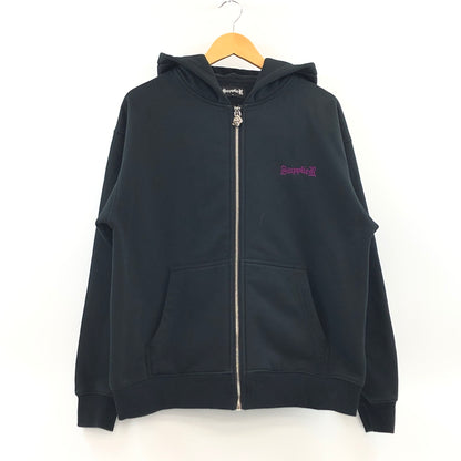 【現状渡し品】【メンズ】 SUPPLIER サプライヤー BACK LOGO FULL ZIP HOODIE バックロゴ フルジップフーディー パーカー スウェット トップス 142-261017-hn-02-fur サイズ：M カラー：ブラック 万代Net店