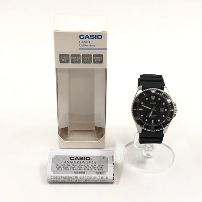 【中古美品】【メンズ】 CASIO カシオ CASIO COLLECTION STANDARD DIVER'Ｓ WATCH MDV-107-1A1JF カシオコレクション スタンダード ダイバーズウォッチ アナログ 腕時計 197-260725-hn-07-fur カラー：ブラック/シルバー 万代Net店