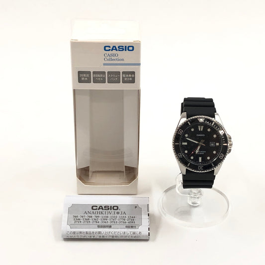 【中古美品】【メンズ】 CASIO カシオ CASIO COLLECTION STANDARD DIVER'Ｓ WATCH MDV-107-1A1JF カシオコレクション スタンダード ダイバーズウォッチ アナログ 腕時計 197-260725-hn-07-fur カラー：ブラック/シルバー 万代Net店