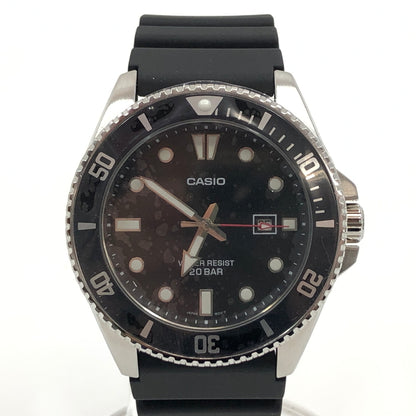 【中古美品】【メンズ】 CASIO カシオ CASIO COLLECTION STANDARD DIVER'Ｓ WATCH MDV-107-1A1JF カシオコレクション スタンダード ダイバーズウォッチ アナログ 腕時計 197-260725-hn-07-fur カラー：ブラック/シルバー 万代Net店