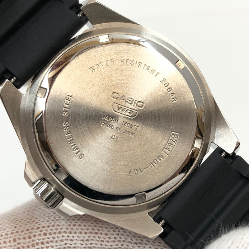 【中古美品】【メンズ】 CASIO カシオ CASIO COLLECTION STANDARD DIVER'Ｓ WATCH MDV-107-1A1JF カシオコレクション スタンダード ダイバーズウォッチ アナログ 腕時計 197-260725-hn-07-fur カラー：ブラック/シルバー 万代Net店