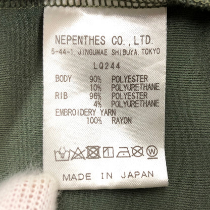 【中古品】【メンズ】 NEEDLES ニードルズ LS Mock NECK TEE - PE/PU JERSEY LQ244 長袖モックネックTシャツ トップス 140-261017-hn-07-fur サイズ：L カラー：グリーン 万代Net店