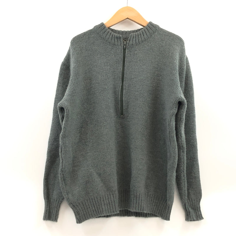 【中古品】【メンズ】 スイス軍 SCHURWOLLE POLYAMIDFASREN BLEND HALF ZIP SWEATER BMI 86/87 シュールウール ポリアミドファーゼン ブレンド ハーフジップ セーター ニット 146-261017-hn-09-fur サイズ：52 カラー：グレー系 万代Net店