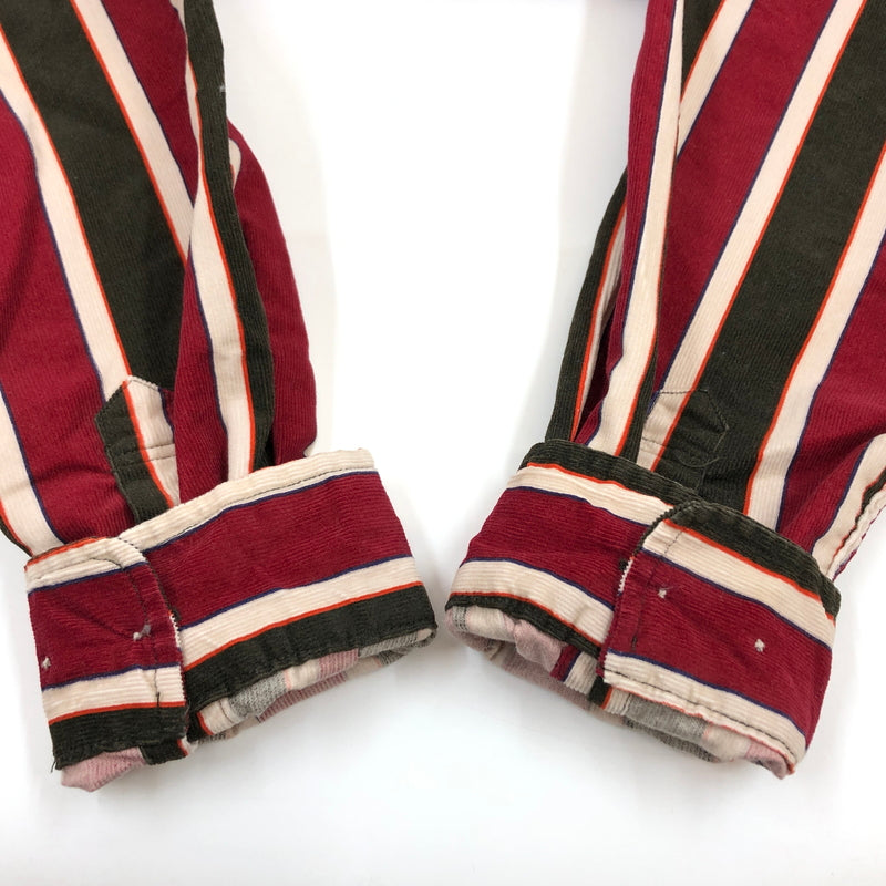 【中古品】【メンズ】 BUDWEISER バドワイザー STRIPE L/S BD SHIRT ストライプ ボタンダウン 長袖シャツ カジュアルシャツ トップス 146-260725-hn-10-fur サイズ：M カラー：レッド/ブラック/ベージュ 万代Net店