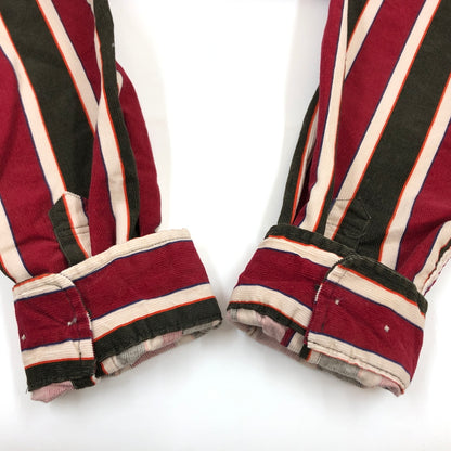 【中古品】【メンズ】 BUDWEISER バドワイザー STRIPE L/S BD SHIRT ストライプ ボタンダウン 長袖シャツ カジュアルシャツ トップス 146-260725-hn-10-fur サイズ：M カラー：レッド/ブラック/ベージュ 万代Net店